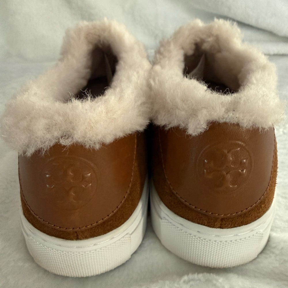 Tory Burch Miller Suede Festival Brown Wool Lined Shoes 6.5 Women’s EUC - Picture 7 of 10